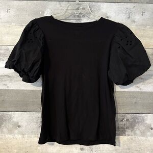 Chic Black Puff Sleeve Blouse